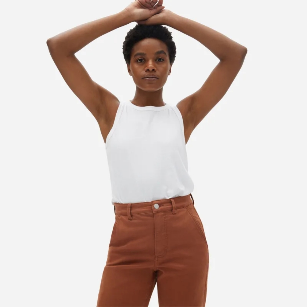Everlane Organic Cotton Cutaway Tank | size M
